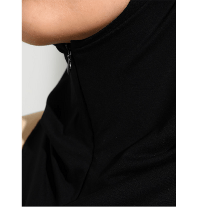 Modefa Instant Hijabs Black Zippered Ninja Sport Hijab - Black