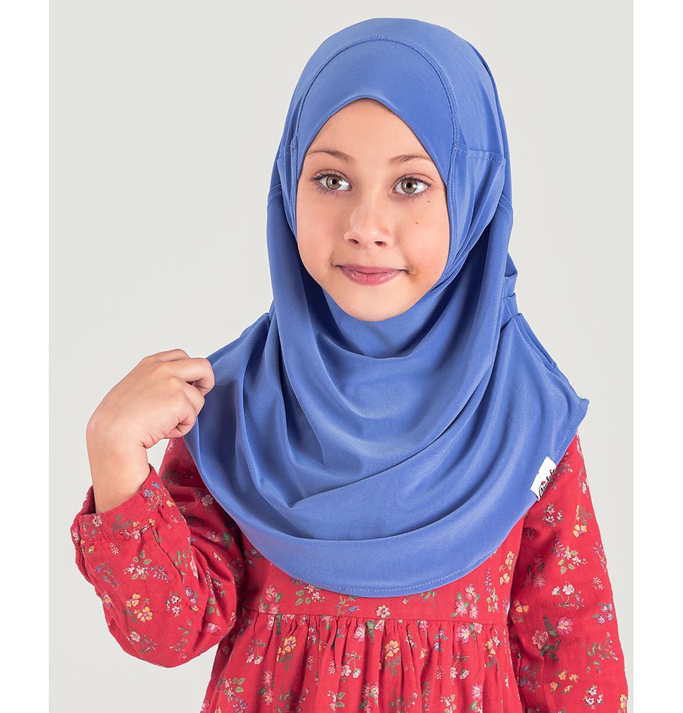 Modefa Instant Hijabs Blue Girl's Simple One Piece Hijab - Small - Blue