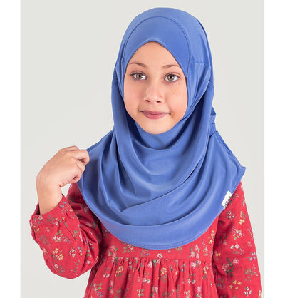 Modefa Instant Hijabs Blue Girl's Simple One Piece Hijab - Small - Blue