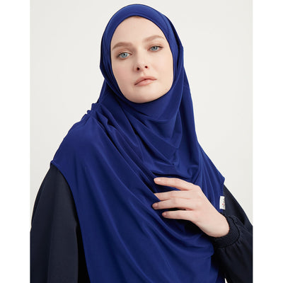 Modefa Instant Hijabs Blue Modefa Premium One Piece Instant Long Hijab – Blue