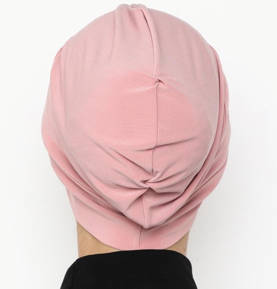 Modefa Instant Hijabs Blush Pink Front Twist Turban Hijab - Blush Pink