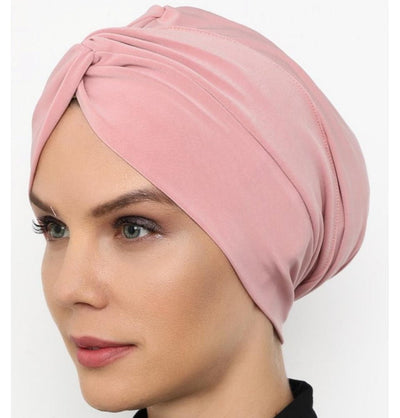 Modefa Instant Hijabs Blush Pink Front Twist Turban Hijab - Blush Pink