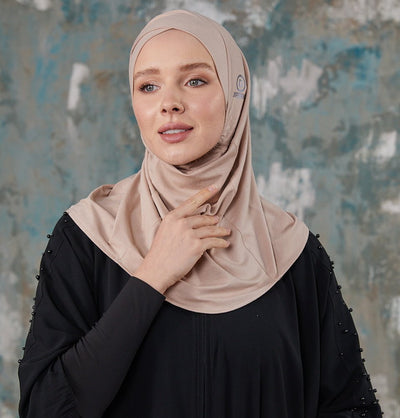 Modefa Instant Hijabs Brown Mink Crisscross One Piece Instant Hijab - Brown Mink