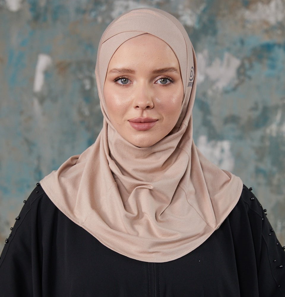 Modefa Instant Hijabs Brown Mink Crisscross One Piece Instant Hijab - Brown Mink