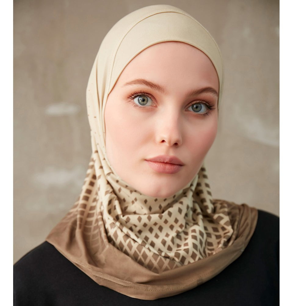 Modefa Instant Hijabs Camel Modefa One Piece Instant Sports Hijab - Ombré Diamond - Camel