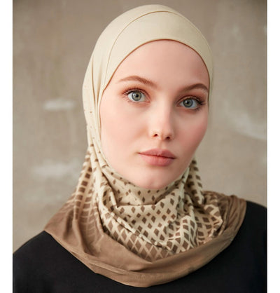 Modefa Instant Hijabs Camel Modefa One Piece Instant Sports Hijab - Ombré Diamond - Camel