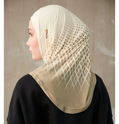 Modefa Instant Hijabs Cream Modefa One Piece Instant Sports Hijab - Ombré Diamond -Cream