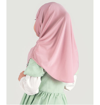 Modefa Instant Hijabs Dusty Pink Girl's Simple One Piece Hijab - Small - Dusty Pink