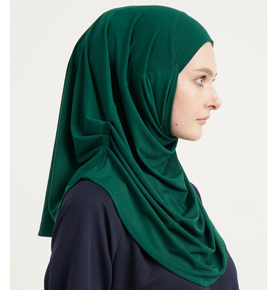Modefa Instant Hijabs Emerald Green Modefa Premium One Piece Instant Short Hijab - Emerald Green