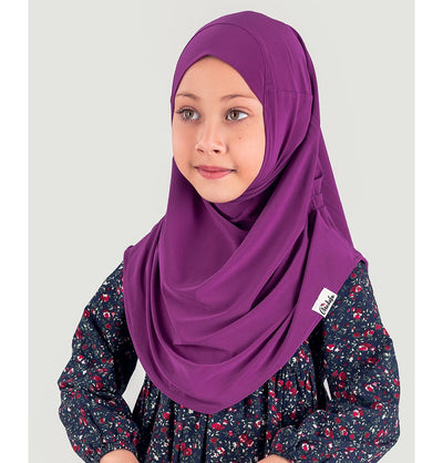 Modefa Instant Hijabs Fuchsia Girl's Simple One Piece Hijab - Small - Fuchsia