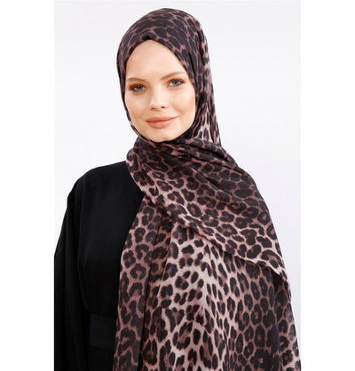 Modefa Instant Hijabs Leopard Print Instant Wrap Hijab