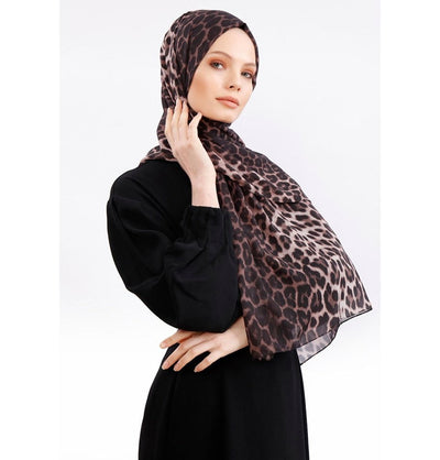 Modefa Instant Hijabs Leopard Print Instant Wrap Hijab
