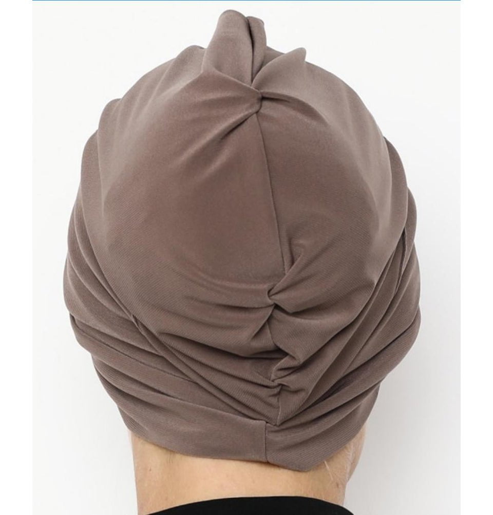 Modefa Instant Hijabs Mink Front Twist Turban Hijab - Mink