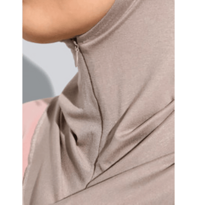Modefa Instant Hijabs Mink Zippered Ninja Sport Hijab - Mink