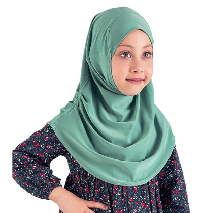 Modefa Instant Hijabs Mint Jade Girl's Simple One Piece Hijab - Small - Mint Jade