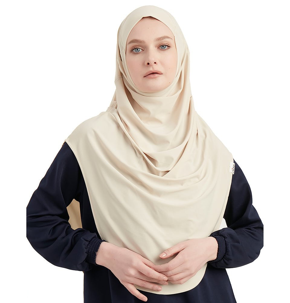 Modefa Instant Hijabs Pale Beige Modefa Premium One Piece Instant Long Hijab – Pale Beige