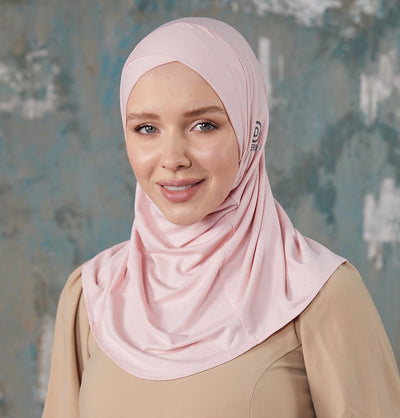 Modefa Instant Hijabs Pink Crisscross One Piece Instant Hijab - Pink