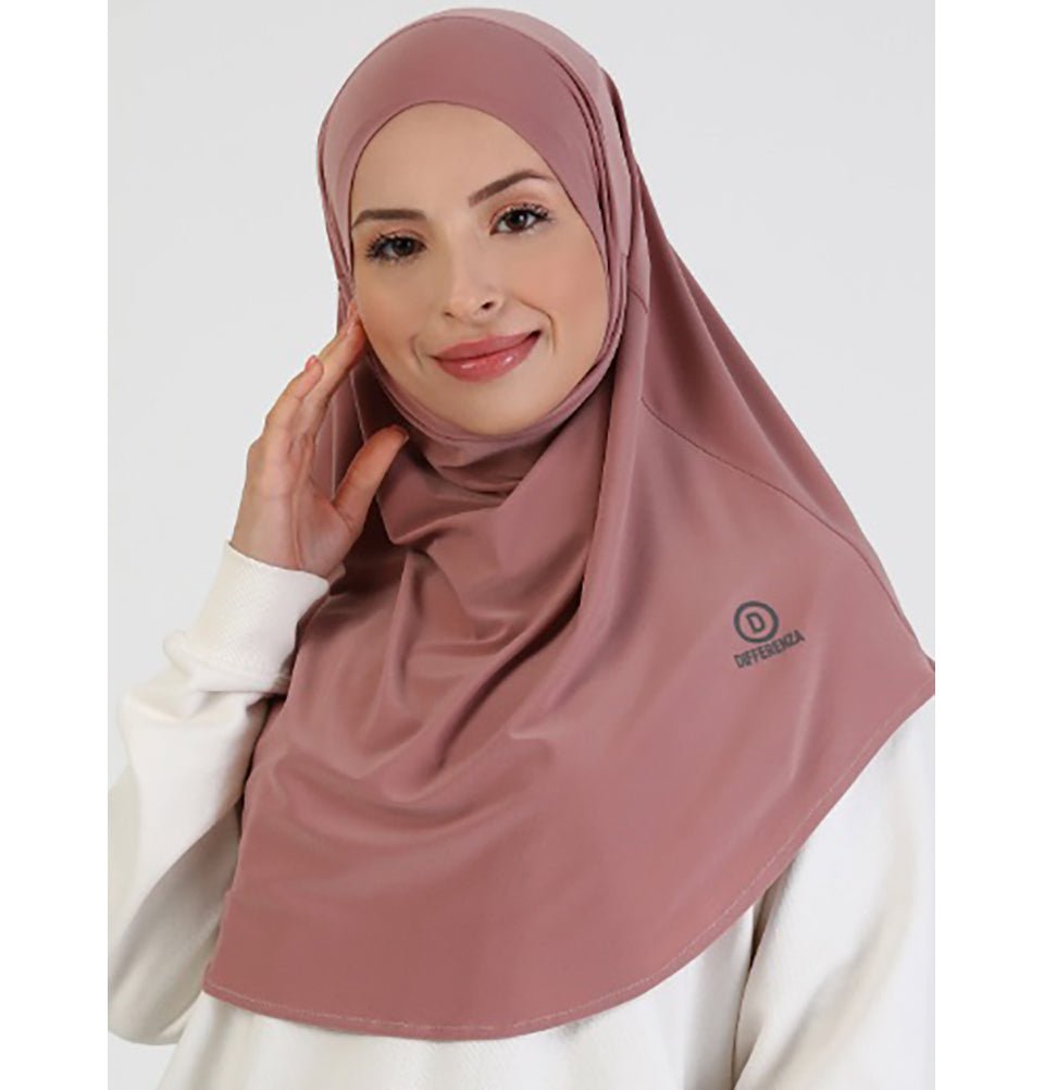 Modefa Instant Hijabs Pink One Piece Instant Hijab with Tie-Back Niqab - Pink