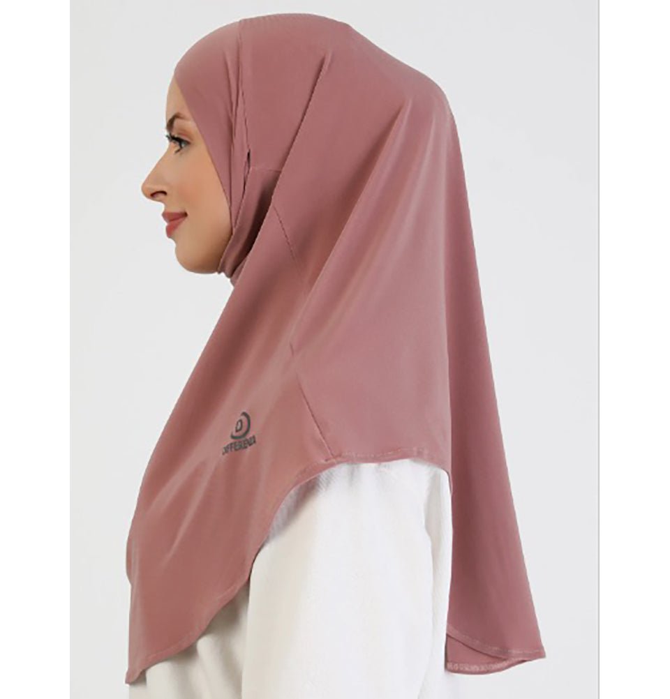 Modefa Instant Hijabs Pink One Piece Instant Hijab with Tie-Back Niqab - Pink