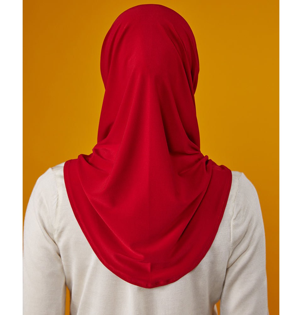 Modefa Instant Hijabs Red Crisscross One Piece Instant Hijab - Red