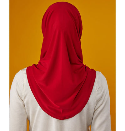 Modefa Instant Hijabs Red Crisscross One Piece Instant Hijab - Red