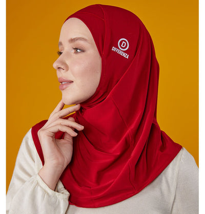 Modefa Instant Hijabs Red Crisscross One Piece Instant Hijab - Red
