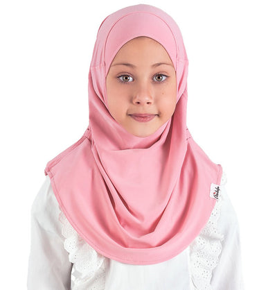 Modefa Instant Hijabs Sweet Pink Girl's Simple One Piece Hijab - Small - Sweet Pink