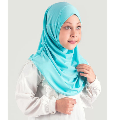 Modefa Instant Hijabs Turquoise Girl's Simple One Piece Hijab - Small - Turquoise