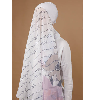 Modefa Instant Hijabs White Loctus Blossom Instant Wrap Hijab - White