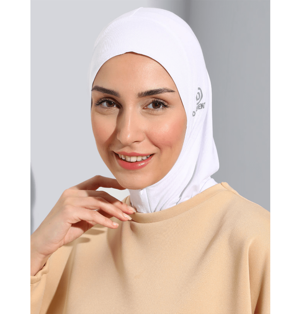 Modefa Instant Hijabs White Zippered Ninja Sport Hijab - White