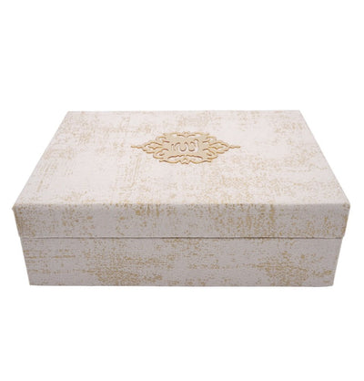Modefa Islamic Decor Beige Holy Quran in Keepsake Velvet Gift Case - Beige