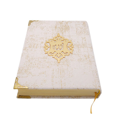 Modefa Islamic Decor Beige Holy Quran in Keepsake Velvet Gift Case - Beige