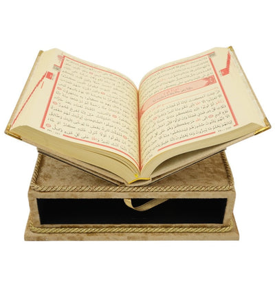 Modefa Islamic Decor Gold Holy Quran Keepsake Rayiha Gift Set - Gold