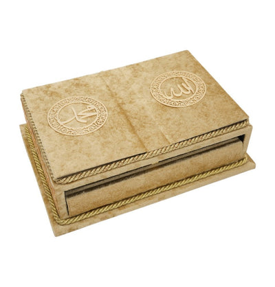 Modefa Islamic Decor Gold Holy Quran Keepsake Rayiha Gift Set - Gold