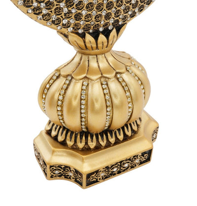 Modefa Islamic Decor Gold Islamic Table Decor Allah & Muhammad & 99 Names Crescent Set - Gold