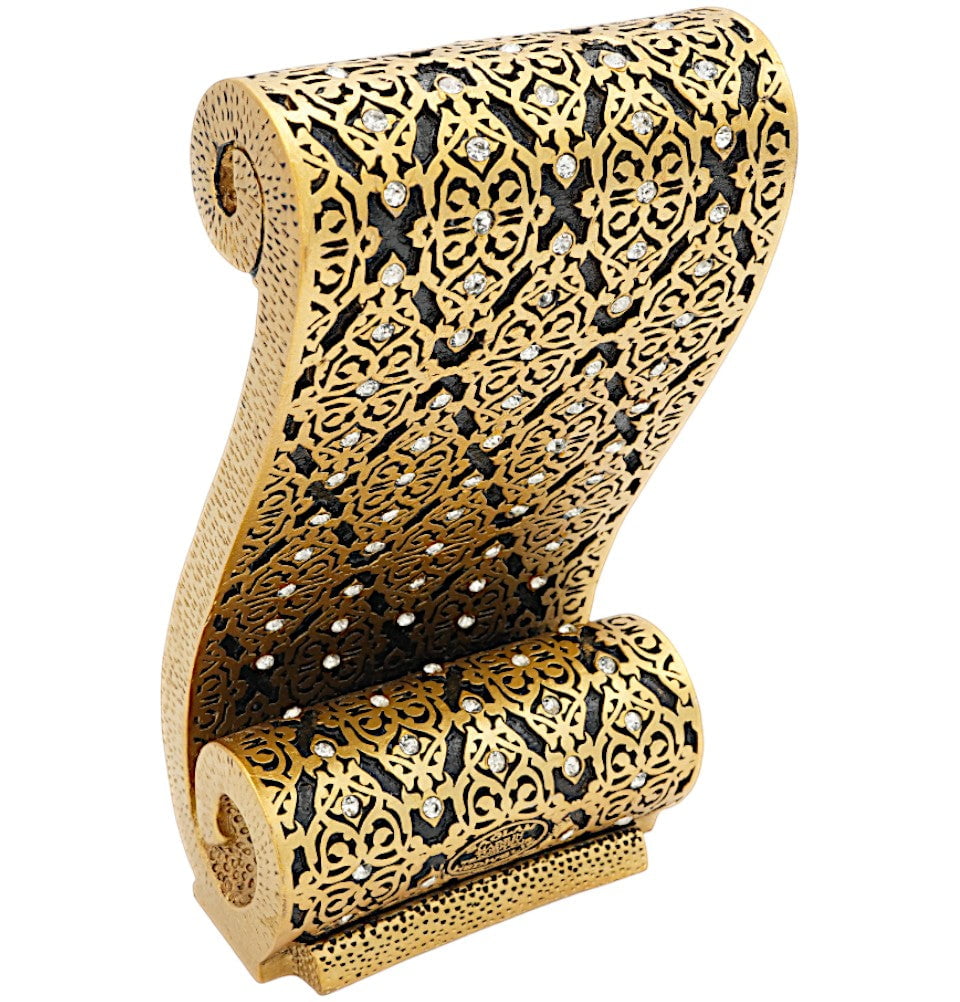 Modefa Islamic Decor Gold Islamic Table Decor Selcuk Scroll with Ayatul Kursi - Gold