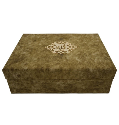Modefa Islamic Decor Green Holy Quran in Keepsake Velvet Gift Case - Green