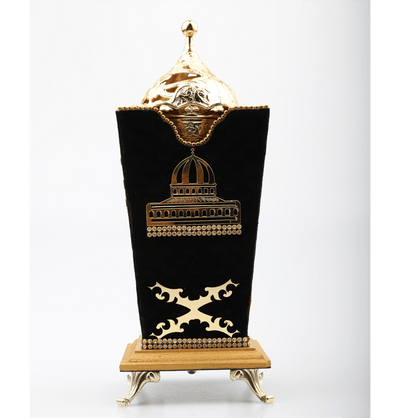 Modefa Islamic Decor Incense Bukhoor Burner with Rhinestones & Aqsa
