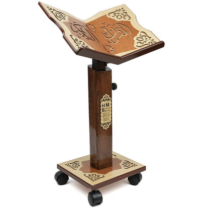 Modefa Islamic Decor Islamic Adjustable Quran Stand Rahle with Wheels - #M11R
