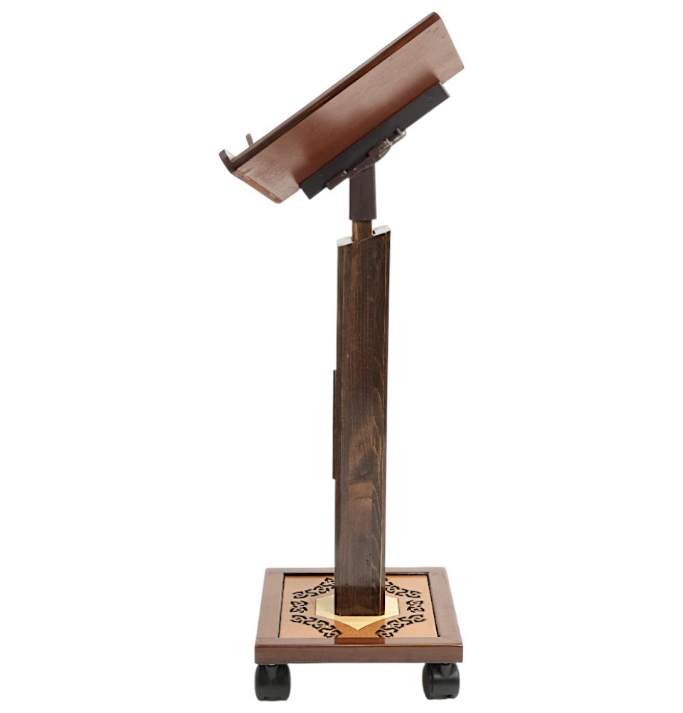 Modefa Islamic Decor Islamic Adjustable Quran Stand Rahle with Wheels - X-Large Arch #24-1