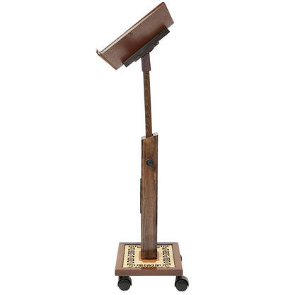 Modefa Islamic Decor Islamic Adjustable Quran Stand Rahle with Wheels - X-Large Maze #25-1