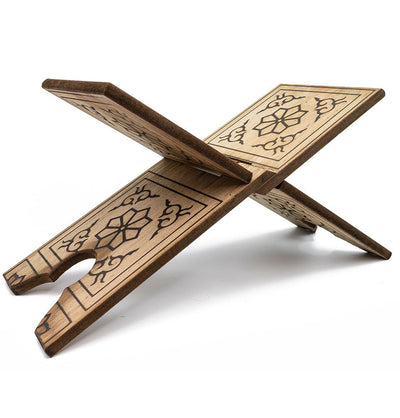 Modefa Islamic Decor Islamic Carved Wooden Quran Stand Rahle - Extra Large