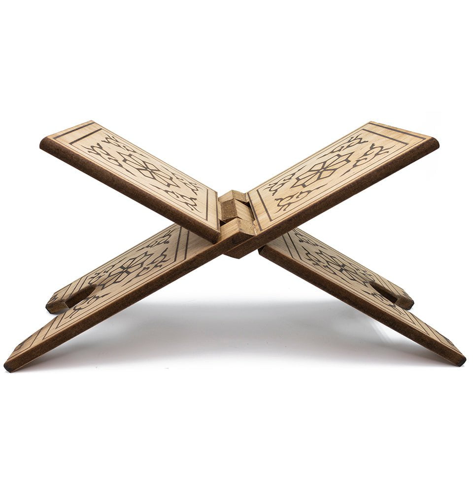 Modefa Islamic Decor Islamic Carved Wooden Quran Stand Rahle - Extra Large