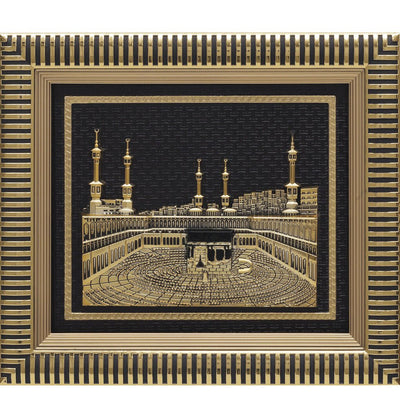 Modefa Islamic Decor Islamic Decor Framed Art Kaba 29x33cm Gold 1446