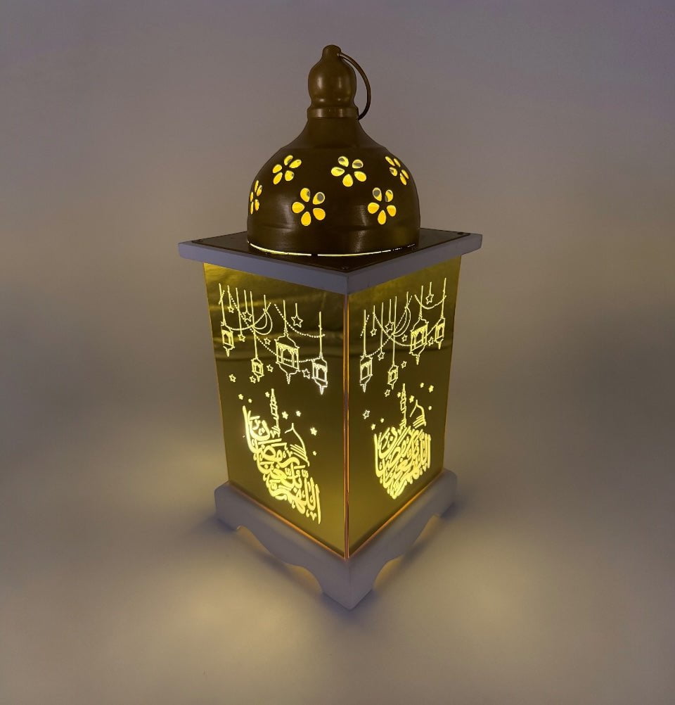 Modefa Islamic Decor Islamic Holiday Decor |Hosgeldin Ramadan Lantern 13.5in - Gold