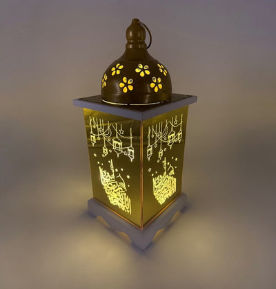 Modefa Islamic Decor Islamic Holiday Decor |Hosgeldin Ramadan Lantern 13.5in - Gold