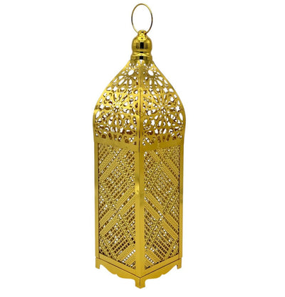 Modefa Islamic Decor Islamic Holiday Decor | Ramadan Fanoos Lantern 13in - Gold