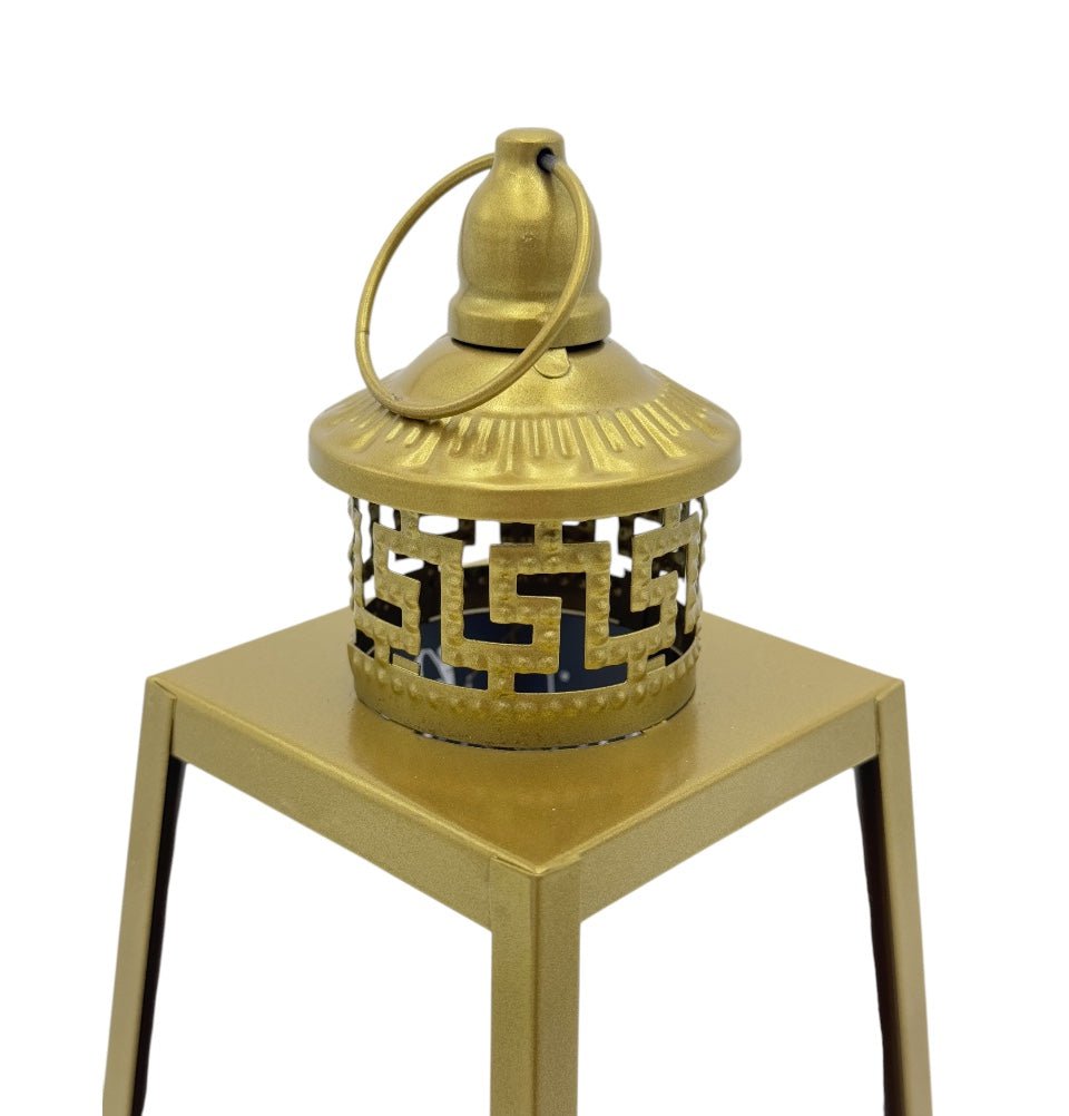Modefa Islamic Decor Islamic Holiday Decor | Ramadan Mirrored Lantern 12.5in - Gold