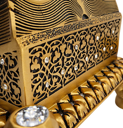 Modefa Islamic Decor Islamic Table Decor Quran Open Book 99 Names of Allah - Gold