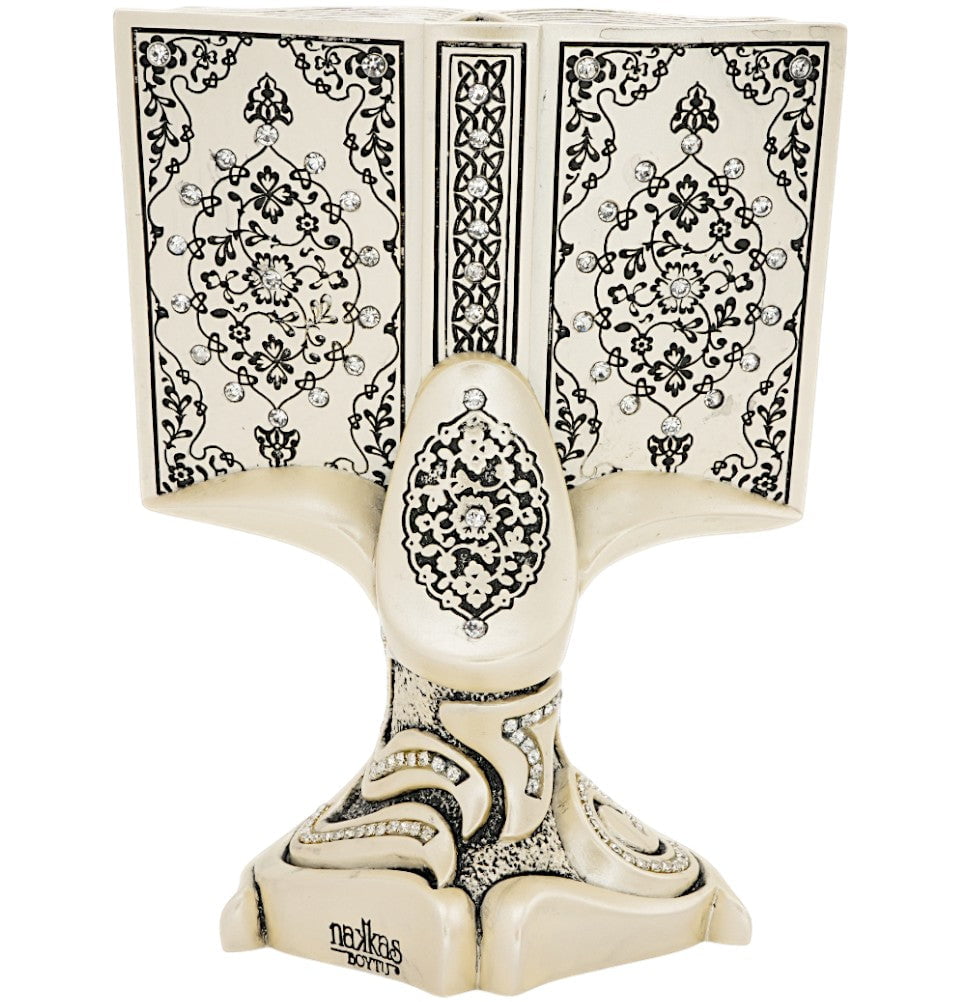 Modefa Islamic Decor Islamic Table Decor | Quran Open Book with Al-Fatiha & Ayatul Kursi | Mother of Pearl 181-3F